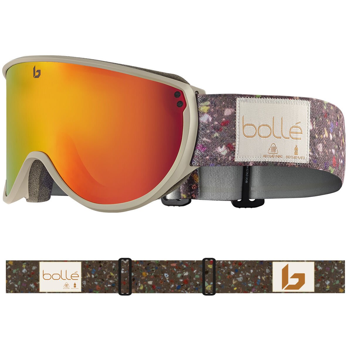 Bollé BLANCA Ski Goggles Oatmeal Matte | 1806-SXACF