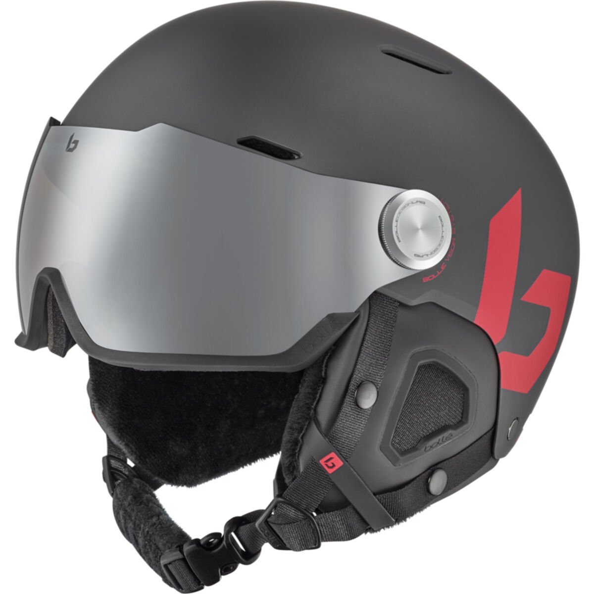 Bollé MIGHT VISOR Ski Helmets Titanium Rood | 7903-DKJTL