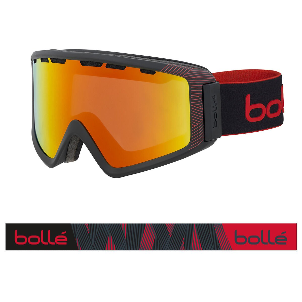 Bollé Z5 OTG Ski Goggles Zwart Rood | 8107-DMLEU